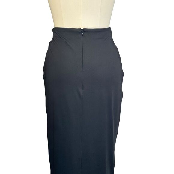 Superdown Lydia Black Maxi High Slit Skirt | Size M - Picture 6 of 8